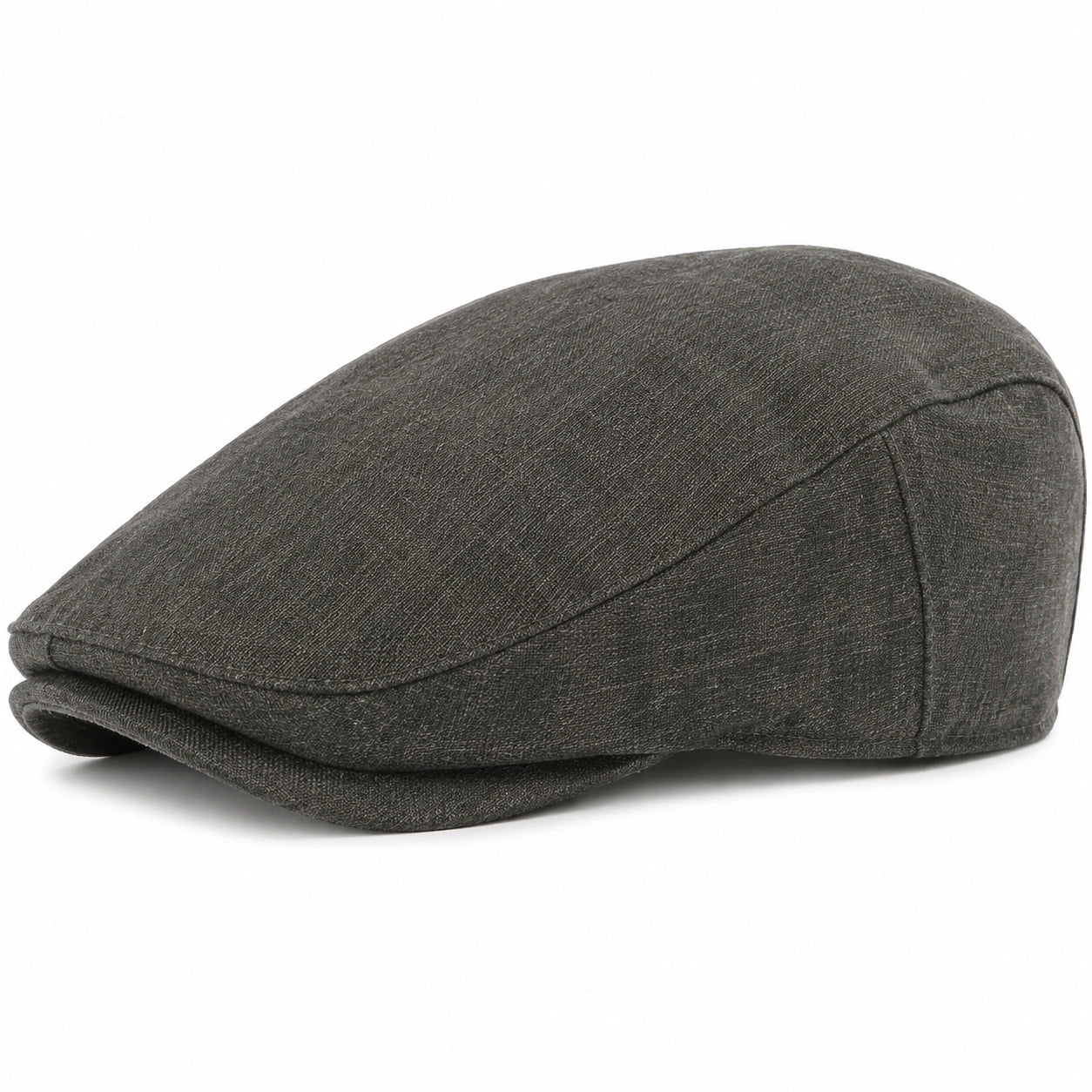 Schiebermütze Einheitsgröße aus Textil in Anthrazit - klassische Flat Cap für Alltag