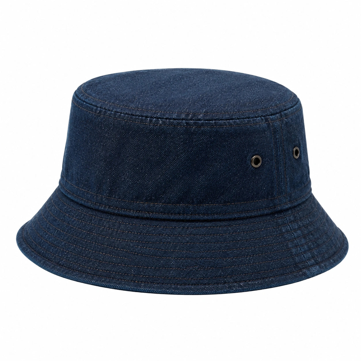 Anglerhut Einheitsgröße aus Denim Dunkelblau mit breiter Krempe