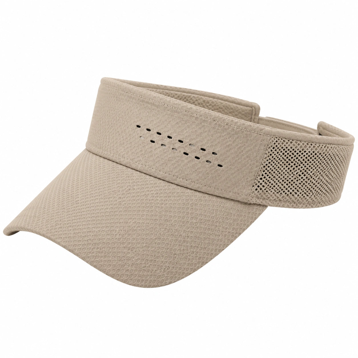 Sonnenvisier Einheitsgröße beige Textil mit Netzstruktur für Freizeit